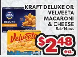 Torres Supermercado KRAFT DELUXE OR VELVEETA MACARONI & CHEESE offer