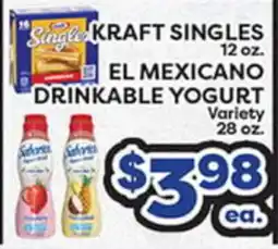 Torres Supermercado KRAFT SINGLES EL MEXICANO DRINKABLE YOGURT offer