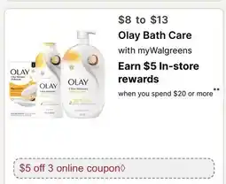 Walgreens Olay Bath Care offer