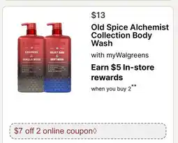 Walgreens Old Spice Alchemist Collection Body Wash offer