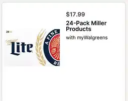 Walgreens 24-Pack Miller Products offer