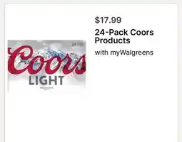 Walgreens 24-Pack Coors Products offer