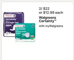 Walgreens Walgreens Certainty offer