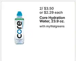 Walgreens Core Hydration Water offer