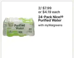 Walgreens 24-Pack Nice! Purified Water offer
