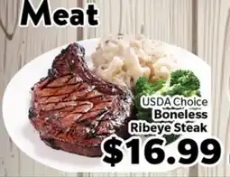 Living Fresh Market USDA Choice Boneless Ribeye Steak offer