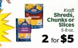 Living Fresh Market Kraft Shreds, Chunks or Slices offer