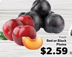 Living Fresh Market Fresh Red or Black Plums offer