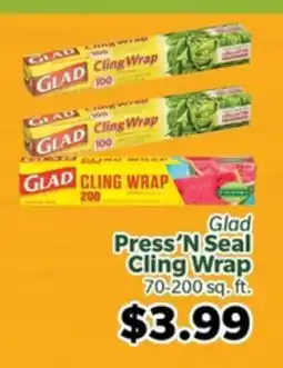 Living Fresh Market Glad Press'N Seal Cling Wrap offer