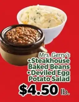 Living Fresh Market Mrs. Gerry's Steakhouse Baked Beans · Deviled Egg Potato Salad offer