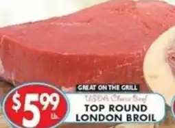 Associated Usda Choice Beef Top Round London Broil offer