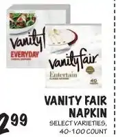 Foodarama Vanity Fair Napkin offer