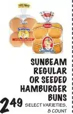 Foodarama Sunbeam regular or seeded hamburger buns offer