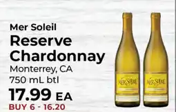 Sunset Foods Mer Soleil Reserve Chardonnay offer