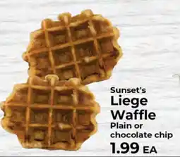 Sunset Foods Sunset's liege waffle offer