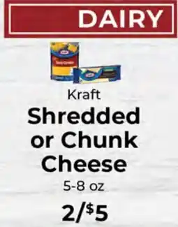 Sunset Foods Kraft shredded or chunk cheese offer