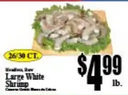 Baja Ranch Headless, Raw Large White Shrimp offer