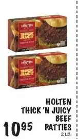 Foodarama Holtan thick 'n juicy beef patties offer