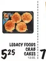 Foodarama Legacy Foods Crab Cakes offer