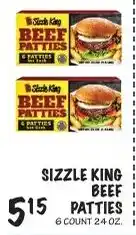 Foodarama Sizzle King beef patties offer