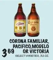 Foodarama Corona Familiar, Pacifico, Modelo or Victoria offer