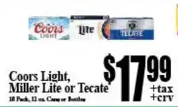 Baja Ranch Coors Light, Miller Lite or Tecate offer