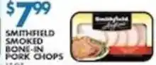 Associated Smithfield smoked bone-in pork chops offer