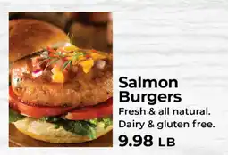 Sunset Foods Salmon Burgers offer