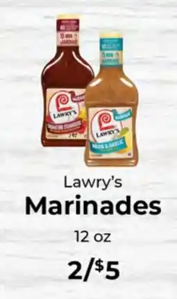 Sunset Foods Lawry's marinades offer