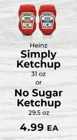 Sunset Foods Heinz simply ketchup offer