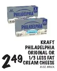 Foodarama Kraft philadelphia original or 1/3 less fat cream cheese offer