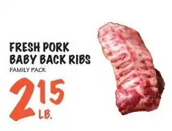 Foodarama Fresh pork baby back ribs offer