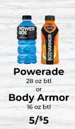 Sunset Foods Powerade or Body Armor offer