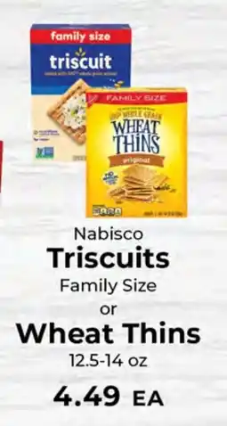 Sunset Foods Nabisco Triscuits or Wheat Thins offer