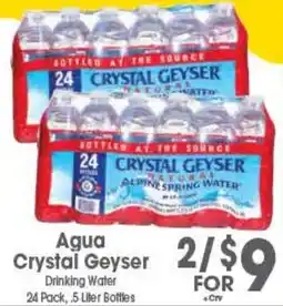 Arteagas Food Center Aqua Crystal Geyser Drinking Water offer
