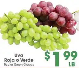 Arteagas Food Center Red or Green Grapes offer