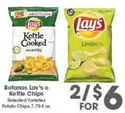 Arteagas Food Center Botanas Lay's o Kettle Chips offer