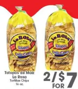 Arteagas Food Center La Rosa Totopos de Maiz offer