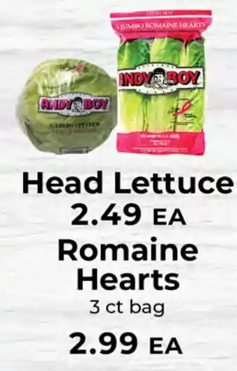 Sunset Foods Andy Boy Head Lettuce offer