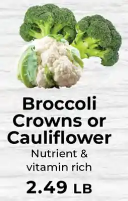 Sunset Foods Broccoli Crowns or Cauliflower offer