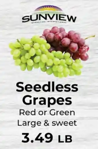 Sunset Foods Sunview seedless grapes offer