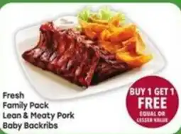 Tony’s Fresh Market Fresh Family Pack Lean & Meaty Pork Baby Backribs offer
