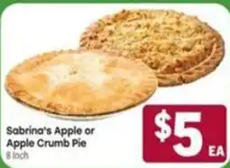 Tony’s Fresh Market Sabrina's Apple or Apple Crumb Pie offer