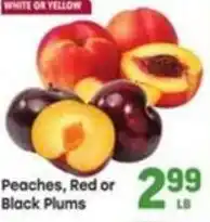 Tony’s Fresh Market Peaches, Red or Black Plums offer