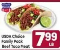 Tony’s Fresh Market Usda Choice Family Pack Beef Taco Meat offer