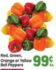 Tony’s Fresh Market Red, Green, Orange or Yellow Bell Peppers offer
