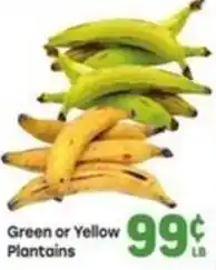 Tony’s Fresh Market Green or Yellow Plantains offer