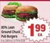 Tony’s Fresh Market 80% Lean Ground Chuck Pub Burgers offer