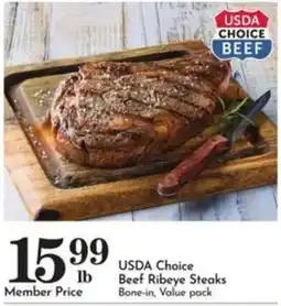 Pavilions Usda Choice Beef Ribeye Steaks offer