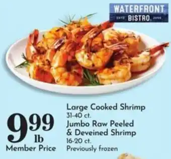 Pavilions Waterfront Bistro Large Cooked Shrimp offer